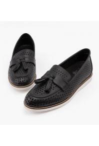Silver Lining North Punched Loafer Black 